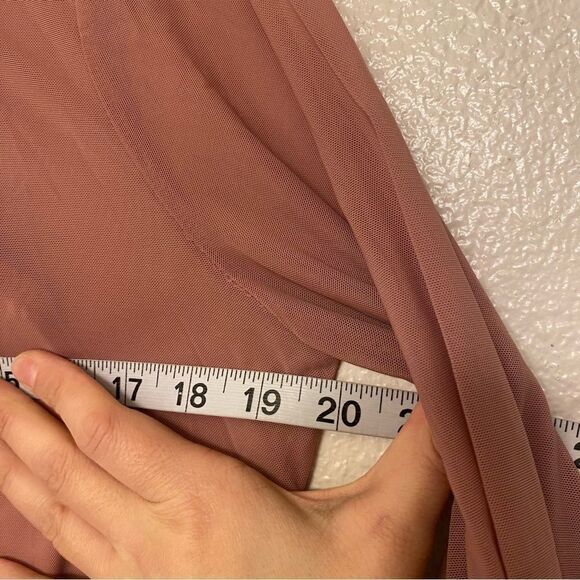 Kelle dance costume mauve pink 3 piece sheer mesh tunic dress shorts top MA - Picture 10 of 12